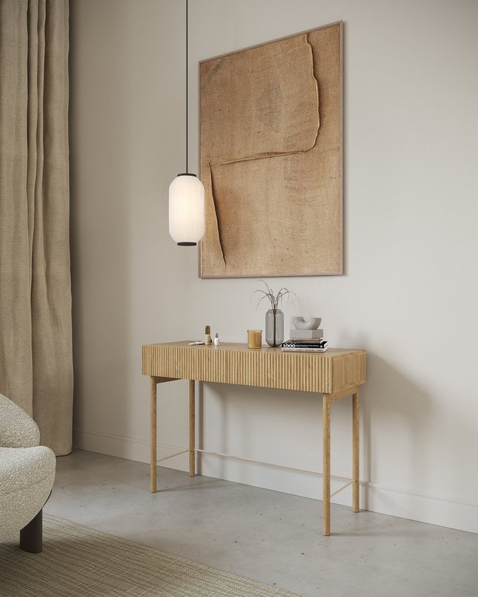 Nolie dressing table with drawer and legs, 110 cm, Oiled Oak