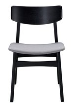 Paraves wooden chair, black oak/light gray