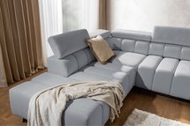 Corner sofa with sleeping function Ragussino L-shaped with side section Sicuro 70 left-hand side