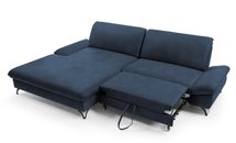 Corner sofa with sleeping function Vitala Castel 79 L-shaped with container, easy-cleaning velvet, left-hand side