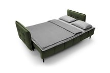 Portosello three-seater sofa bed with pocket spring and storage (Fabric: Castel 39, Legs: Black)