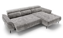 Corner sofa with sleeping function Mamutio L-shaped Aphrodite 21 chenille right-hand side