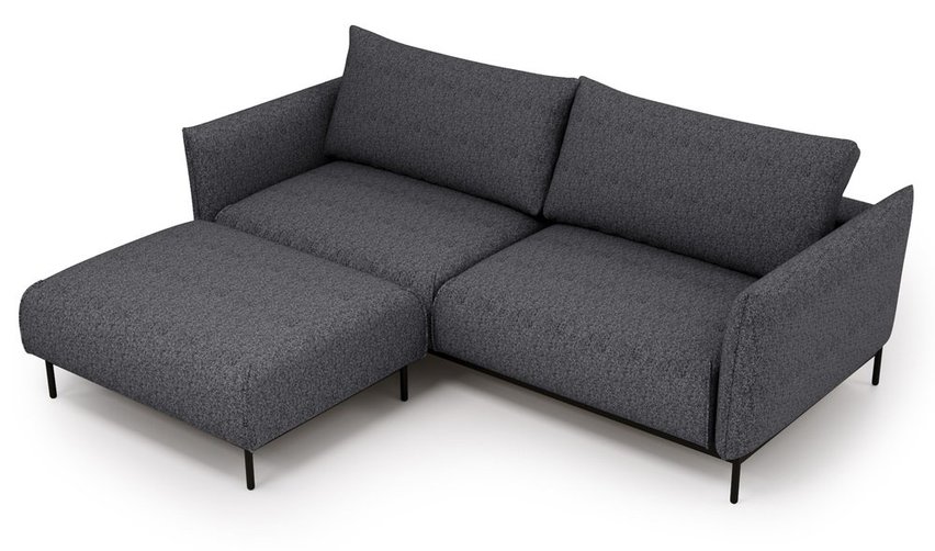 Soliano sofa bed with storage and pouf Impress me 20 chenille