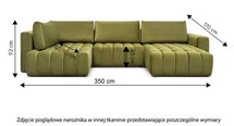 Consive U-shaped corner sofa bed (Fabric: Lukso 40, Side: Right)