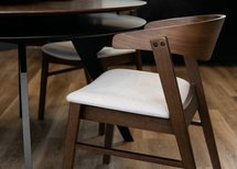 Panize wooden chair walnut/beige