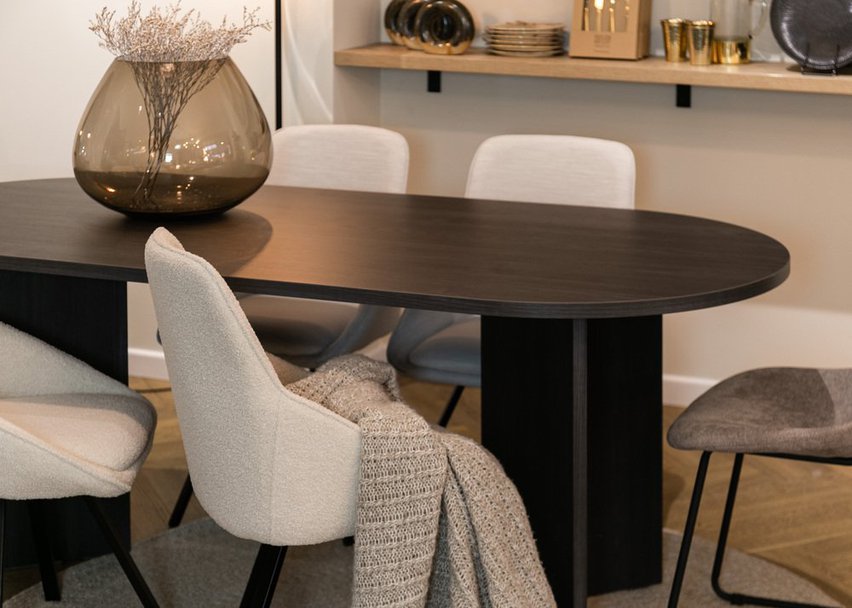 Ovo table 204 cm Portland Ash Black