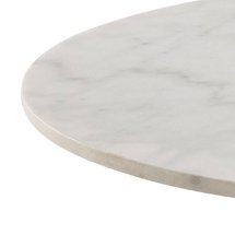 Corbines round table with marble top, diameter 105 cm, black