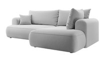 Ovo II L-shaped corner sofa with sleeping function Castel 80 with side and container, easy-to-clean velvet, right-hand