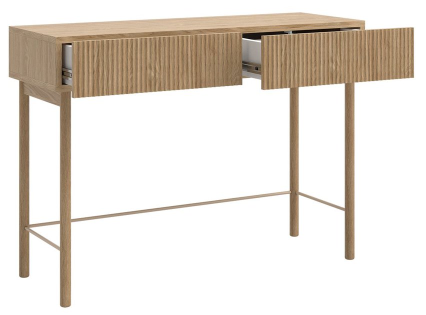 Nolie dressing table with drawer and legs, 110 cm, Oiled Oak