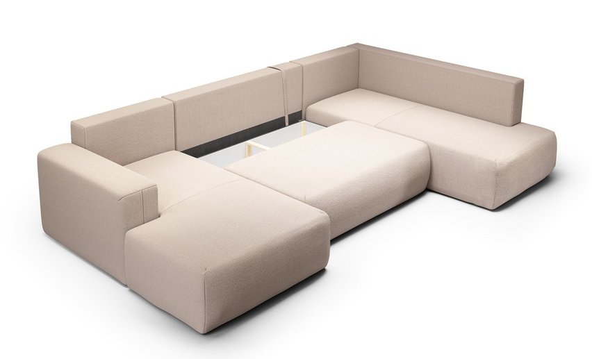 Corner sofa with sleeping function Lummi U-shaped Aragon 03 left-hand side