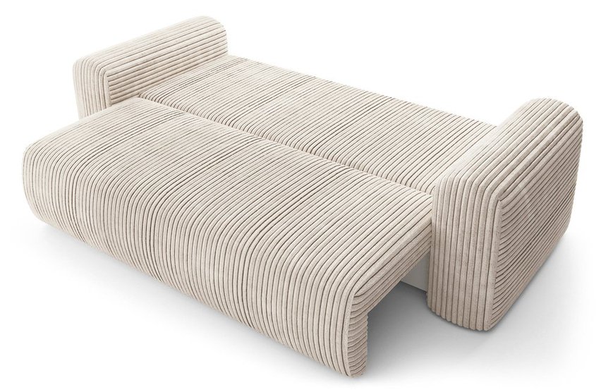 Lelu Tilia 03 three-seater sofa bed with storage, thick corduroy