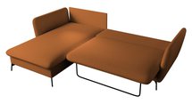 Castilio L-shaped corner sofa with sleeping function with Moly 54 container, hydrophobic chenille, left-hand side