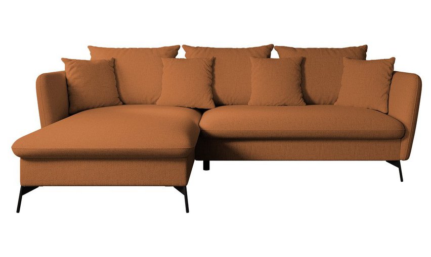 Castilio L-shaped corner sofa with sleeping function with Moly 54 container, hydrophobic chenille, left-hand side