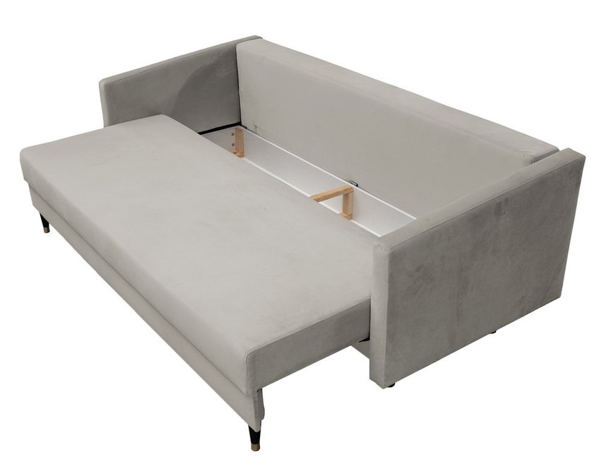 Balabay sofa, three-seater, with storage, black legs (Fabric: Trinity 03)