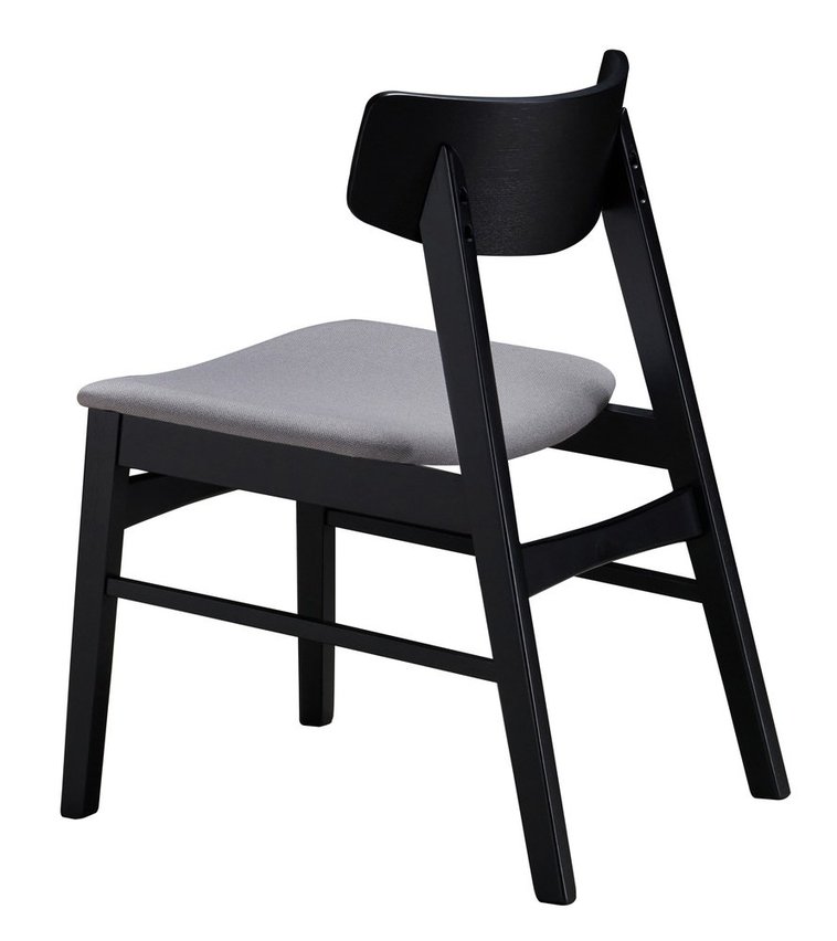 Paraves wooden chair, black oak/light gray