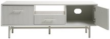 Athenise TV cabinet 140 cm three-door slatted light gray