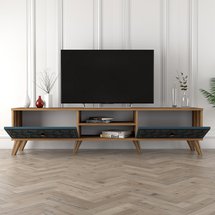 Closerra TV cabinet with decorative fronts 180 cm