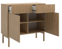 Nolie two-door chest of drawers with two drawers, 100 cm, Oiled Oak