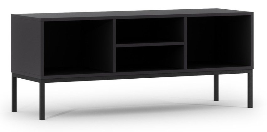 Jammad TV cabinet 120 cm black / artisan oak