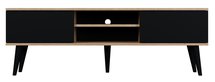 Damally TV cabinet 160 cm artisan oak/black with black legs