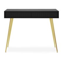 Bello dressing table 104 cm black with gold legs