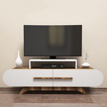 Ovalia TV cabinet 145 cm with white front