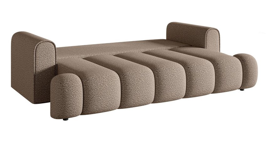 Dandelino three-seater sofa with sleeping function Loop 08 boucle