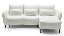 Eliano L-shaped corner sofa with sleeping function with Catch Me 01 boucle container, right-hand