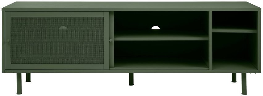 Sonaves TV cabinet 160 cm metal with sliding doors dark green