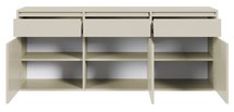 Evo three-door chest of drawers, hanging, 154 cm, Gray beige