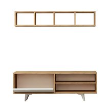 Makarol TV cabinet with wall shelf