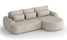 L-shaped right-hand corner sofa Honua with sleeping function Modesto 492 braid