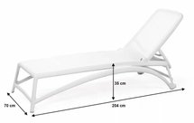 Atlantico Nardi garden lounger made of certified white material