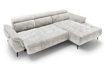 Corner sofa with sleeping function Mamutio L-shaped Aphrodite 19 chenille right-hand side