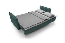 Portosello three-seater sofa bed with storage (Fabric: Castel 75, Legs: Gold)