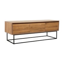 Luppon TV cabinet with drawers 140 cm walnut