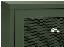 Sonaves TV cabinet 160 cm metal with sliding doors dark green