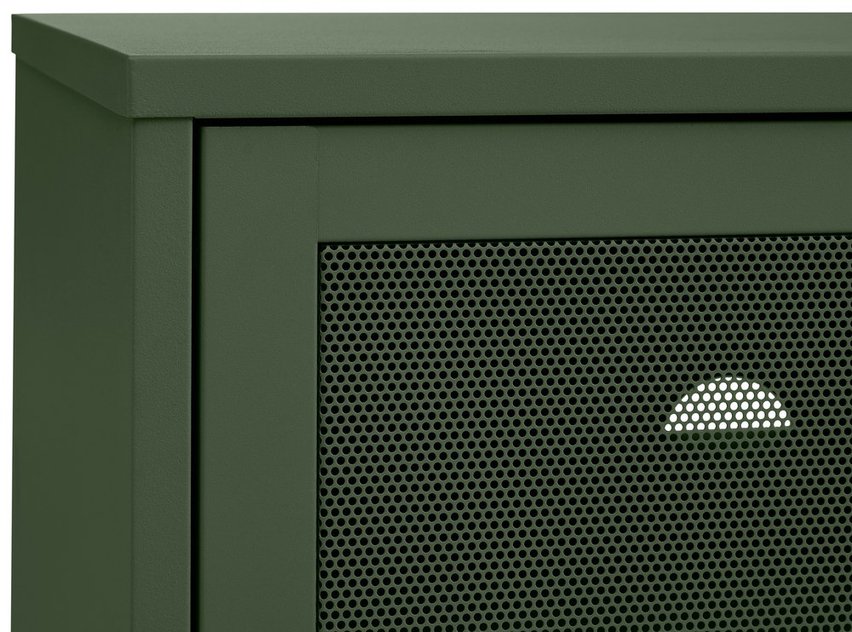 Sonaves TV cabinet 160 cm metal with sliding doors dark green