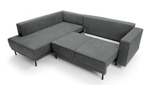 Rodario corner sofa bed with storage (Fabric: Castel 93, Side: Left)