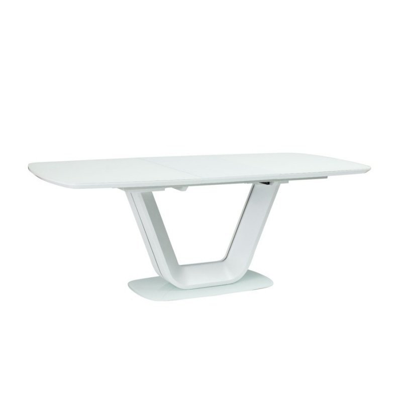 Lubeka extendable table 160-220x90 cm white