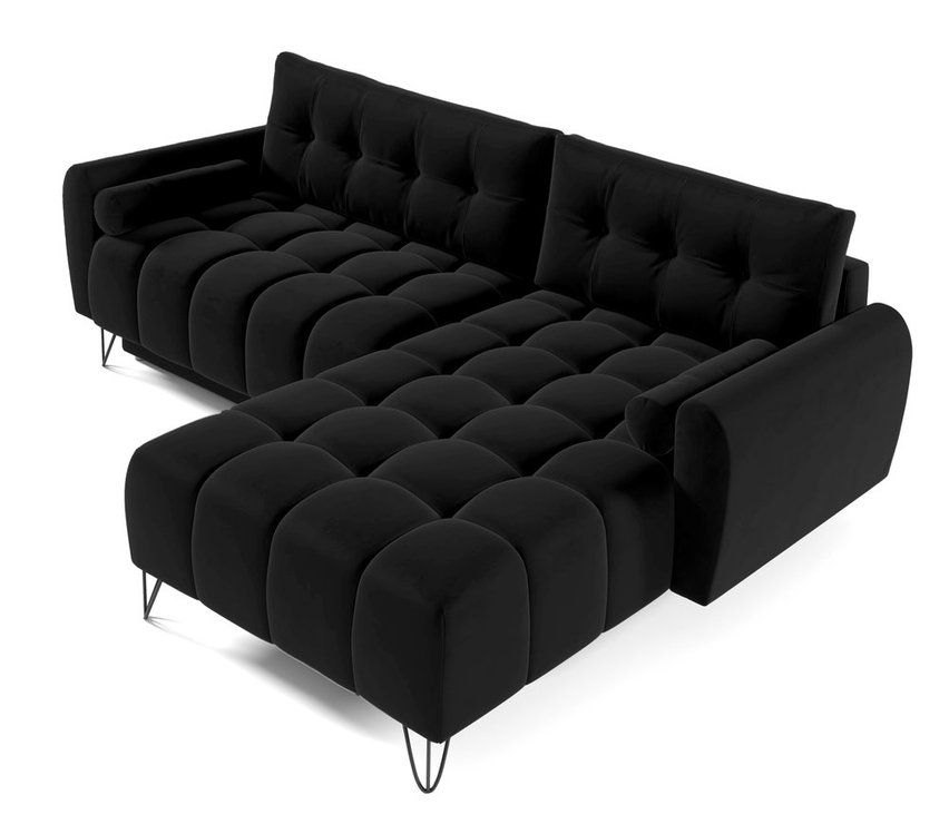 Corner sofa with sleeping function Minna L-shaped Amon 13 with container hydrophobic velvet universal