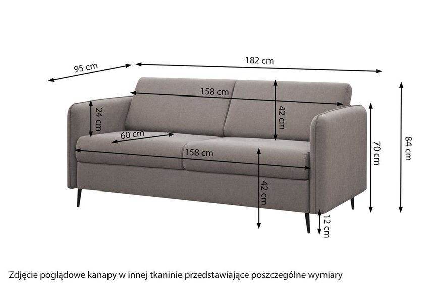 Leners Faro 06 three-seater sofa bed