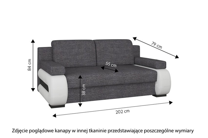 Sorrel double sofa bed (Fabric: Monolith 37 / Monolith 84)