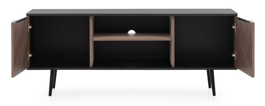 TV Cabinet Rinnili 150 cm Black Graphite/Captains Deck