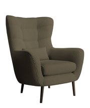 Vence Lincoln lounge chair with footstool, 37 legs, black