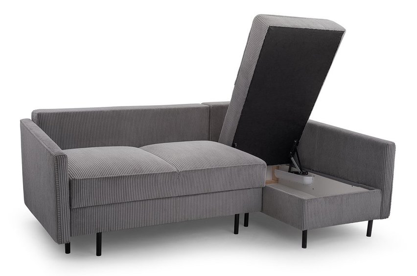 Corner sofa with sleeping function Rosilli L-shaped with container right side Lincoln 90