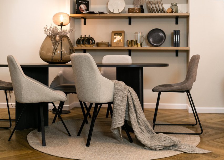 Ovo table 204 cm Portland Ash Black