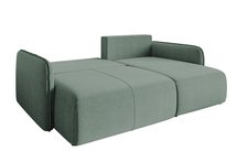 Mamla L-shaped Amon 27 corner sofa with sleeping function with a container, universal hydrophobic velor