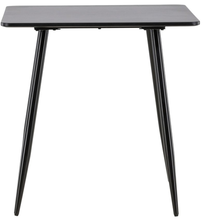 Sidese dining table 75 x 75 cm on steel legs black