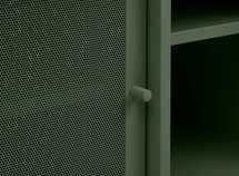 Sonaves TV cabinet 160 cm metal with sliding doors dark green